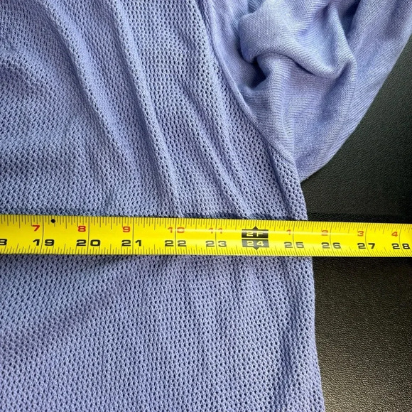 Emaline Women’s 2X  Purple Open Front Topper Cardigan Waterfall Semi Sheer - Picture 7 of 10